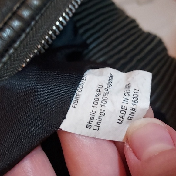 Princess Polly Faux Leather Jacket Washed Green - Picture 12 of 16